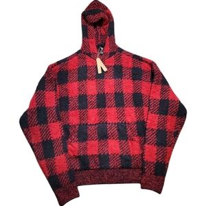 $88 NWT SKIMS NWT Cozy Hoodie in Brick Buffalo Check Oversized Large / XL